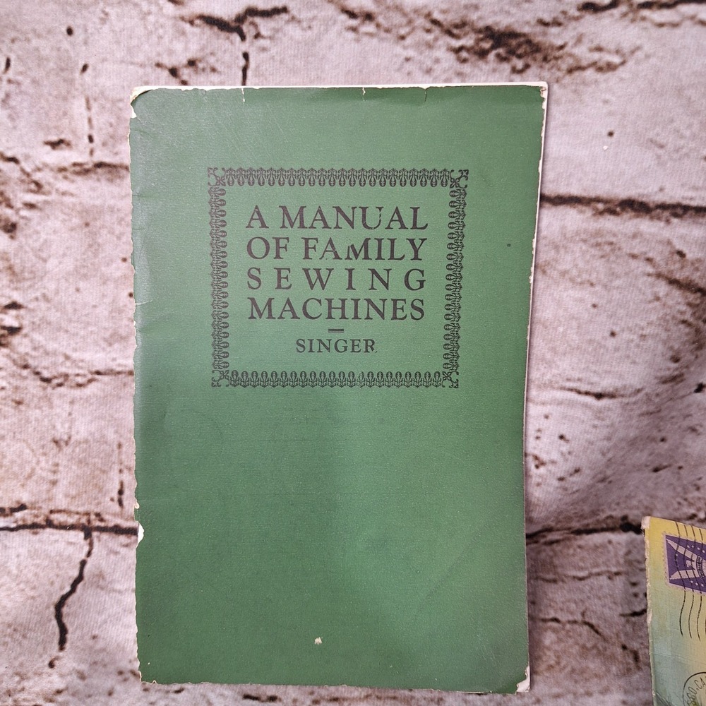 Antique Singer Manual of Family Sewing Machines Front cover detached